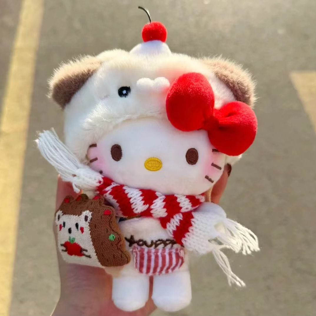 正版HelloKitty刺猬小狗kt挂件三丽鸥毛绒包挂玩偶送朋友生日礼物