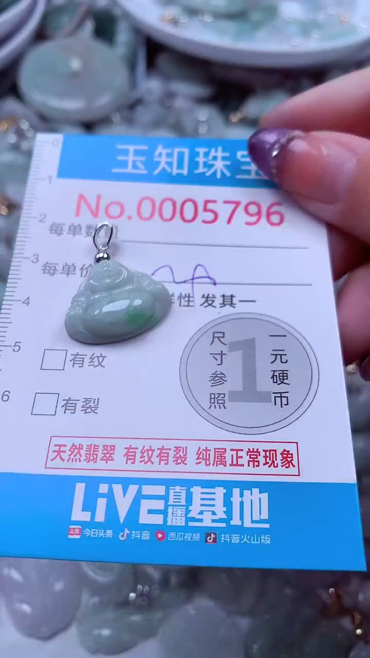 翡翠未镶嵌吊坠(不含链)5796