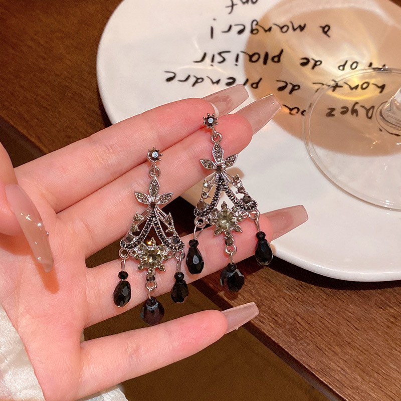 铜合金耳饰 梦菡】复古宫廷耳钉小众高级感耳坠女时尚百搭气质轻奢