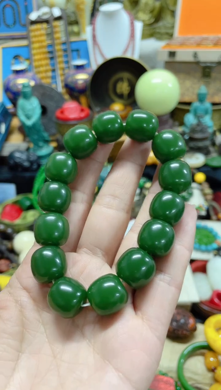 【闪购商品】和田玉（碧玉）手串未镶嵌主播推荐主播推荐