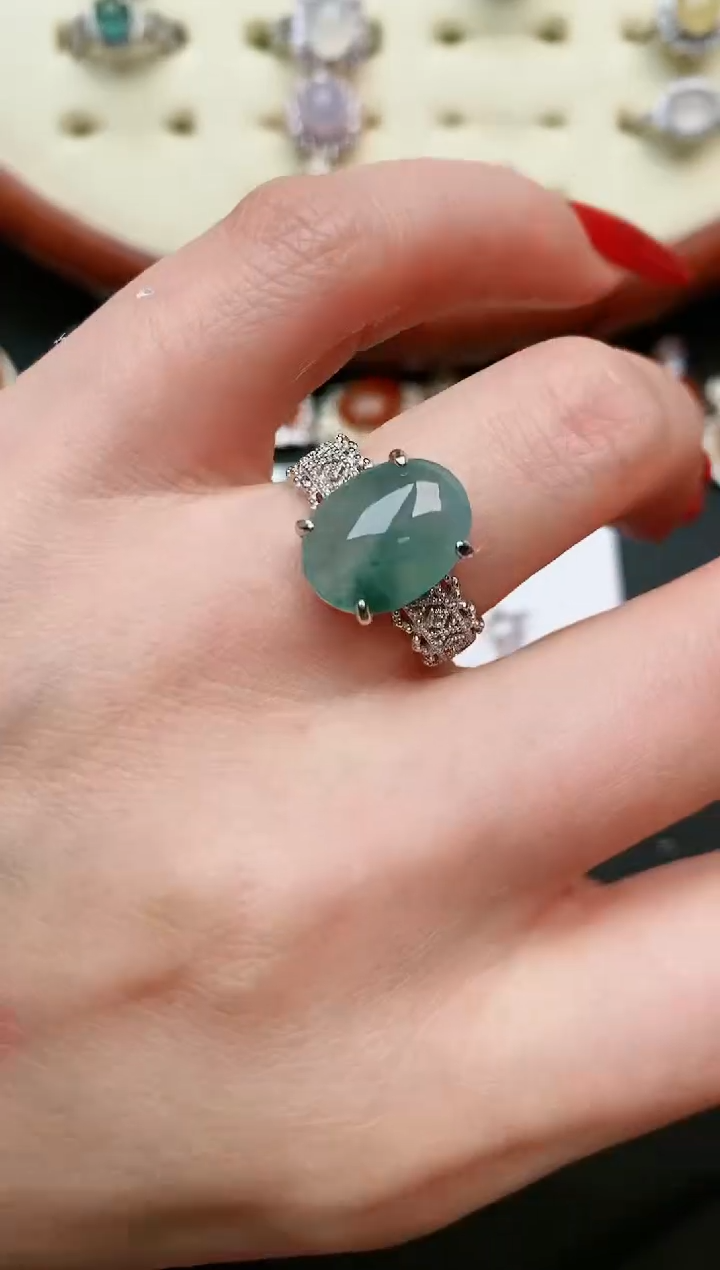 【闪购商品】翡翠戒指银S925镶嵌.....