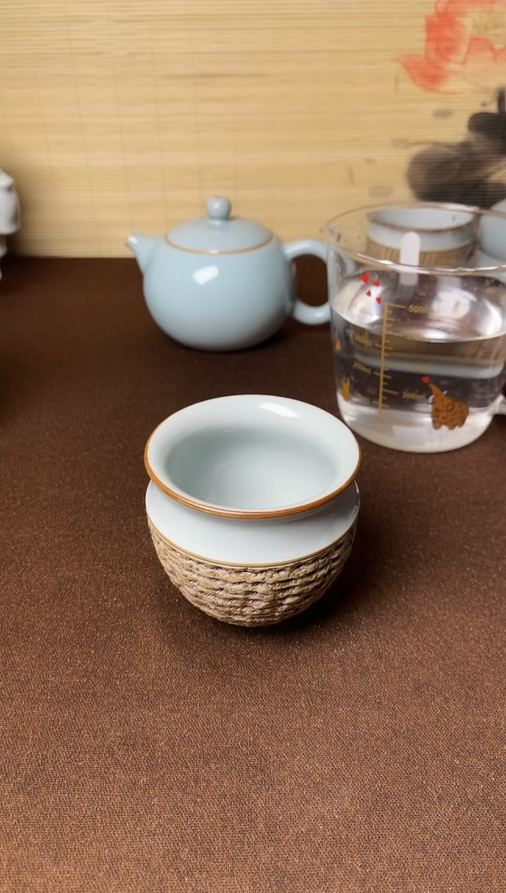 新品特惠-全品无瑕云雾月白纯手工重工主人杯