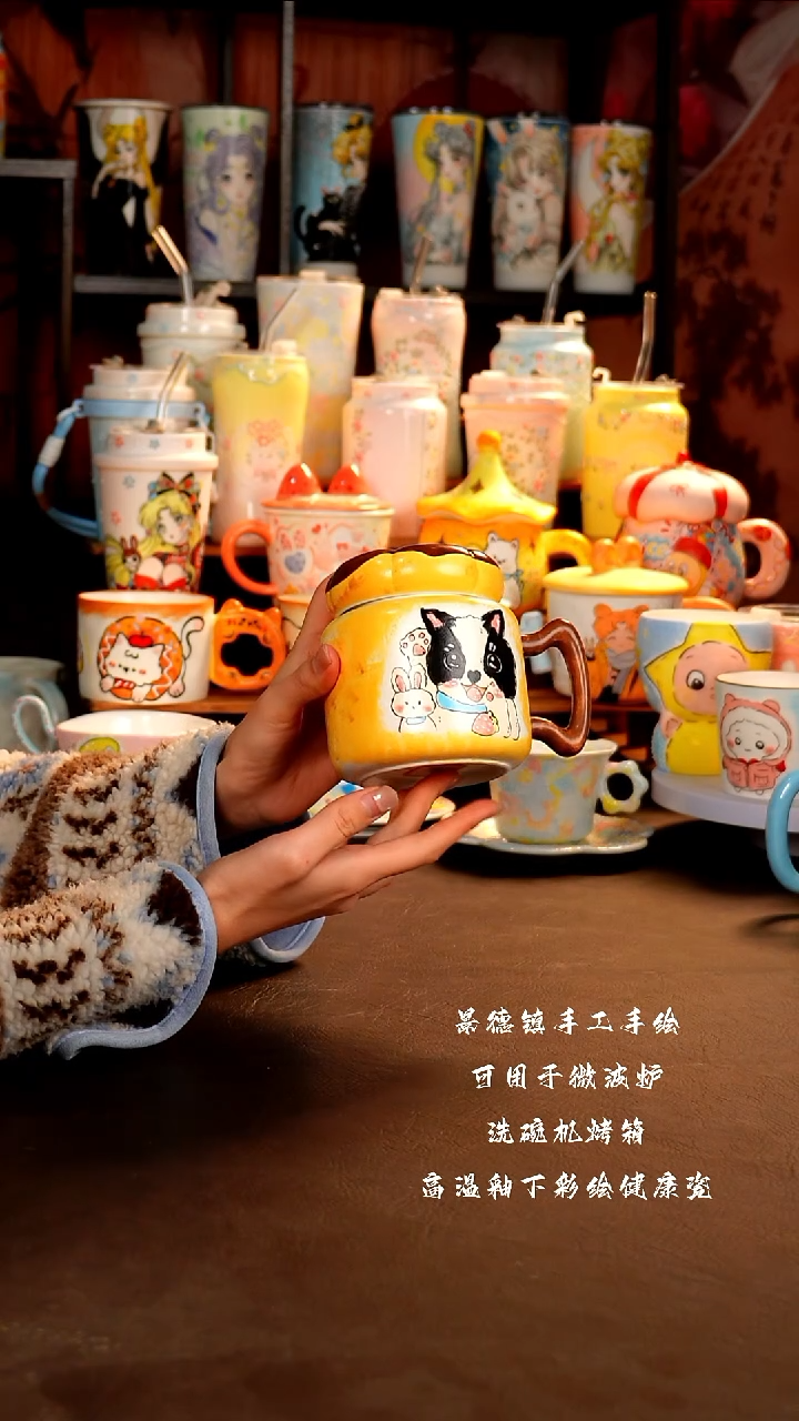 景德镇设计款手工手绘杯杯