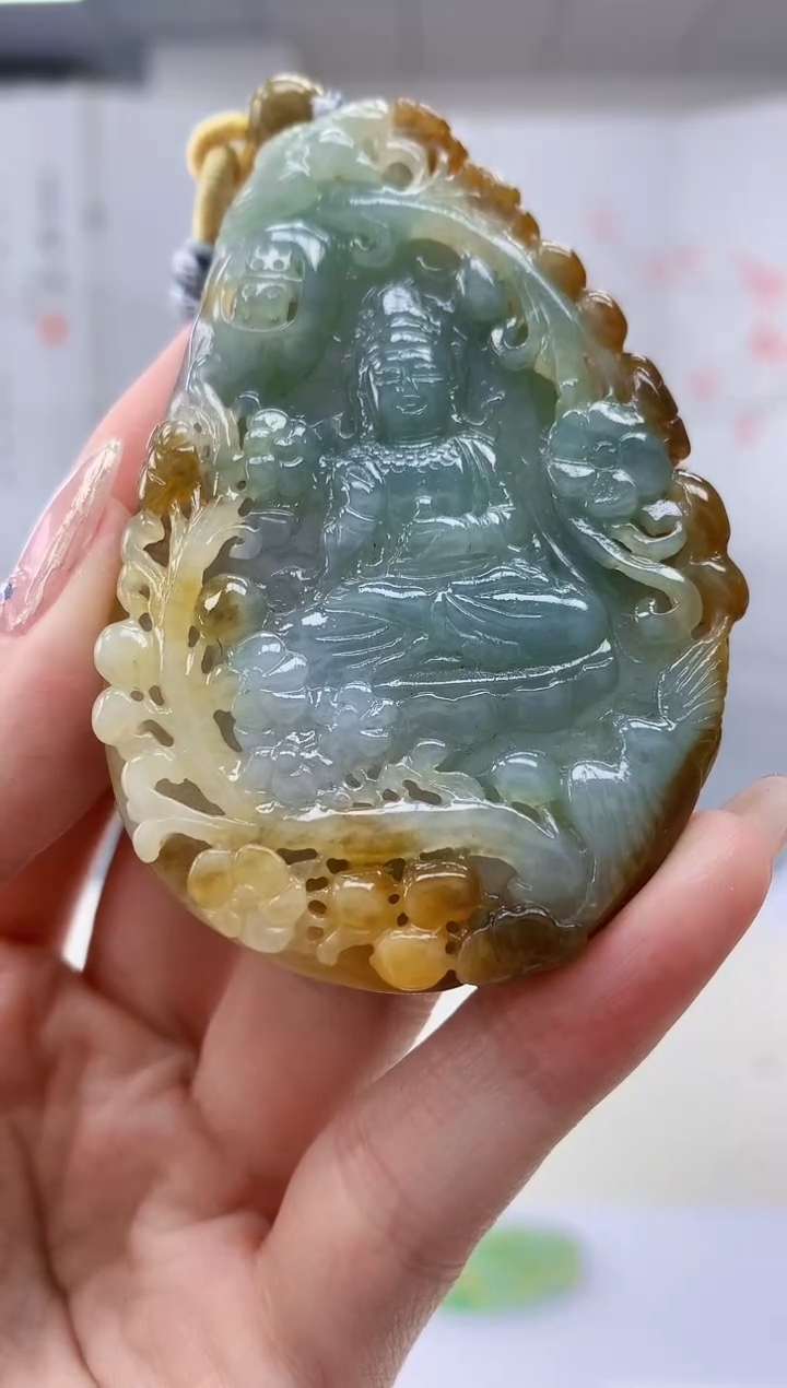 【闪购商品】定制翡翠未镶嵌1502jw-毛货挂件27