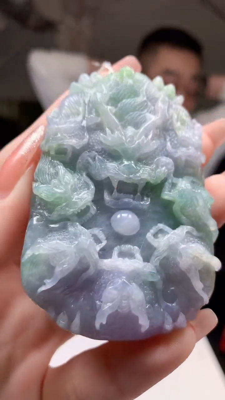 【闪购商品】定制翡翠未镶嵌1044ry-毛货挂件17