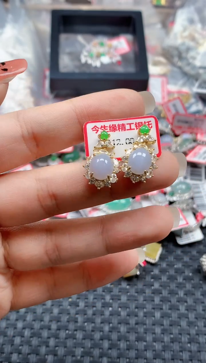 银S925镶嵌戒指翡翠1