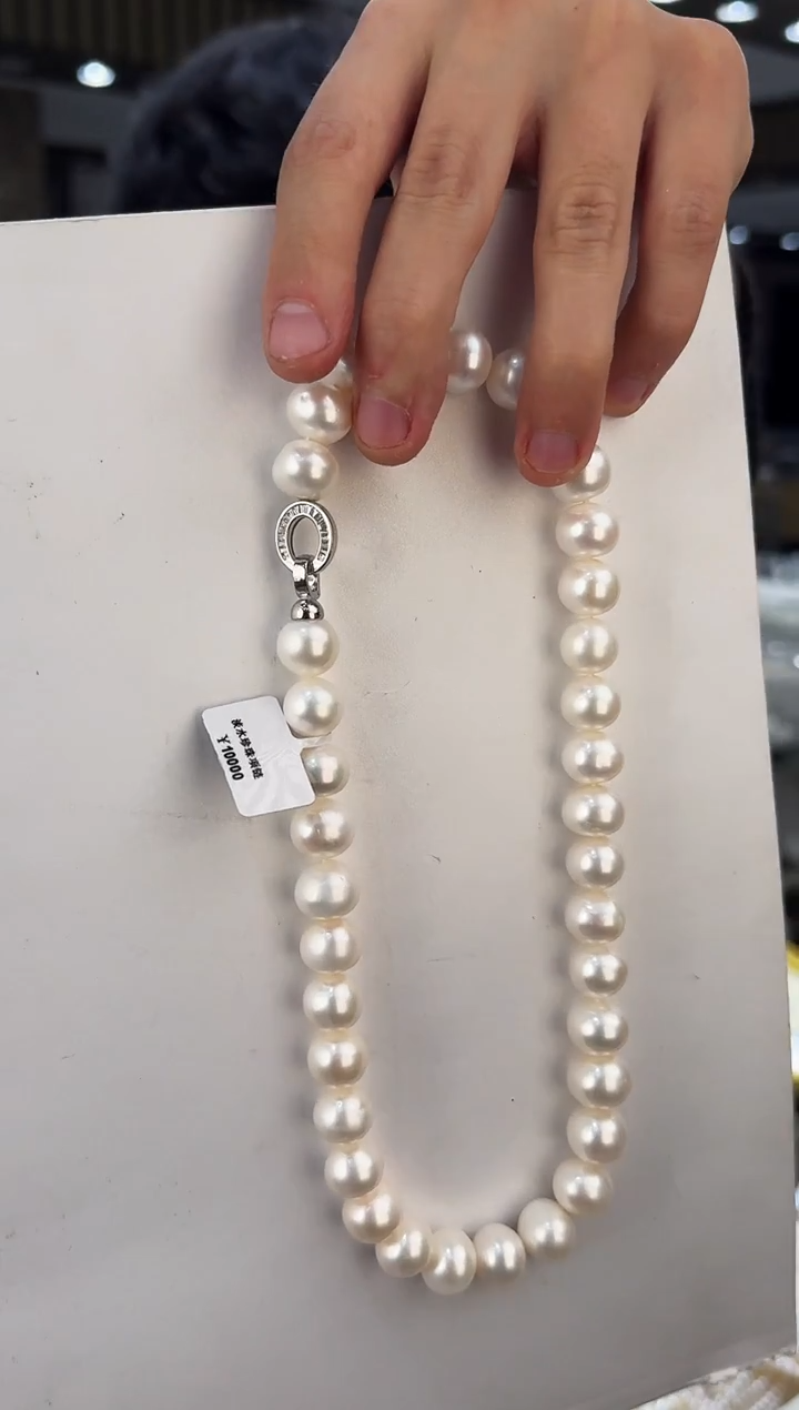 项链合金淡水珍珠无核12-14mm项链多样性发一