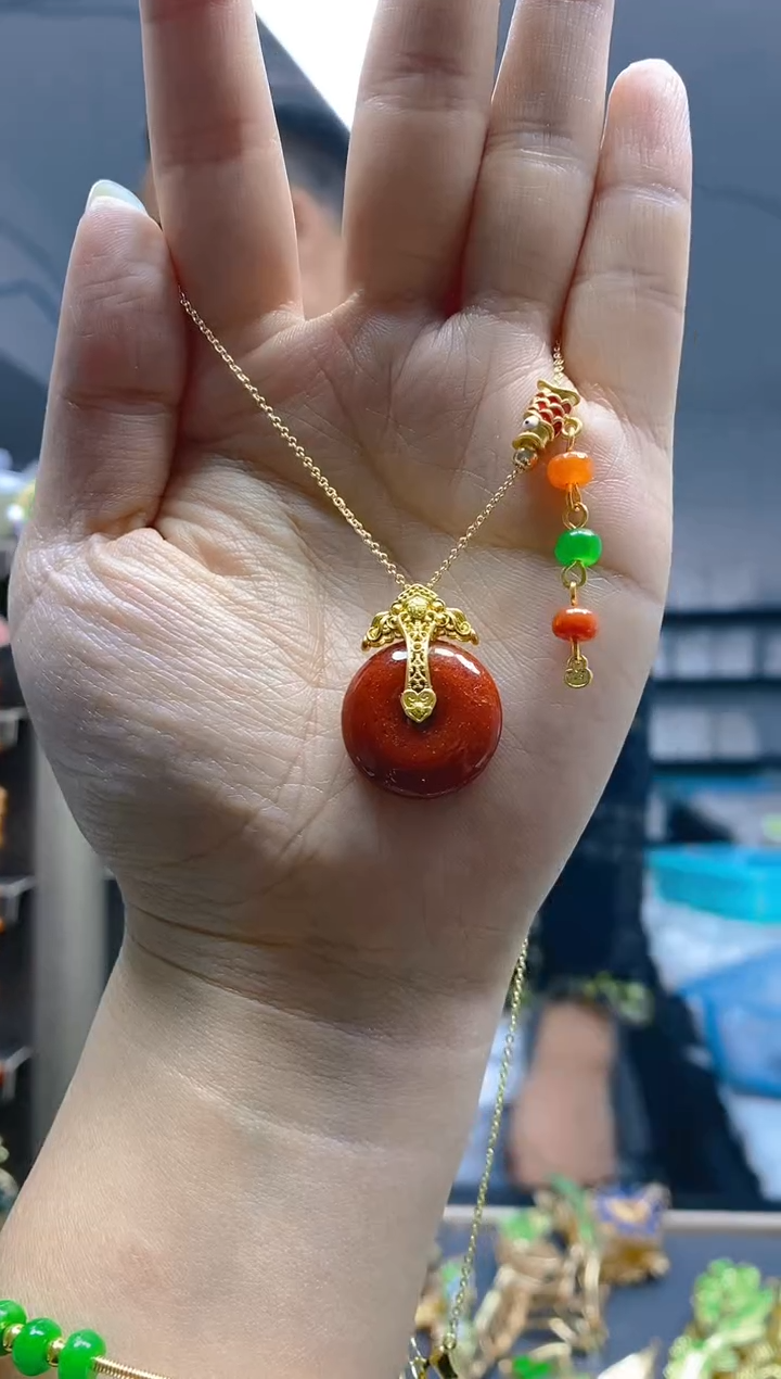 【闪购商品】翡翠耳饰合金0271翡翠锁骨链