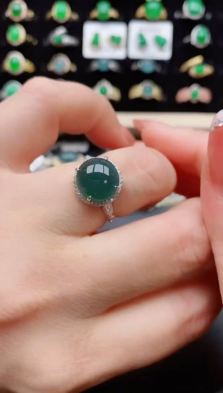【闪购商品】翡翠戒指银S925镶嵌50805850