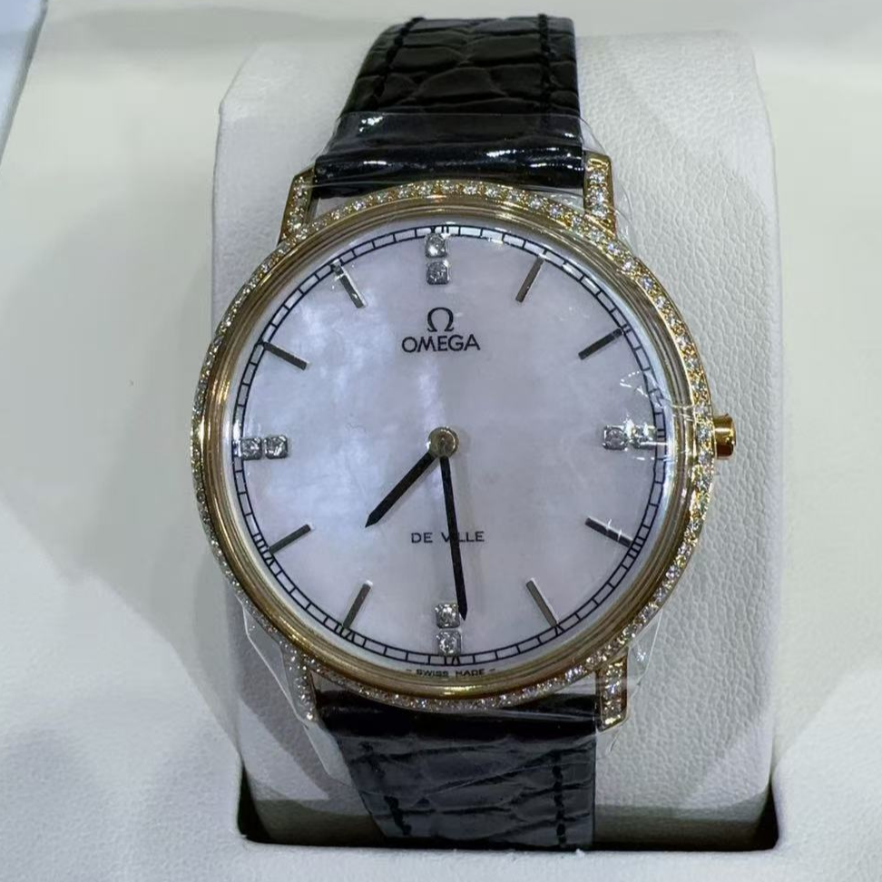 95新 Omega/欧米茄 手动机械表后镶钻盘33带17/256101868