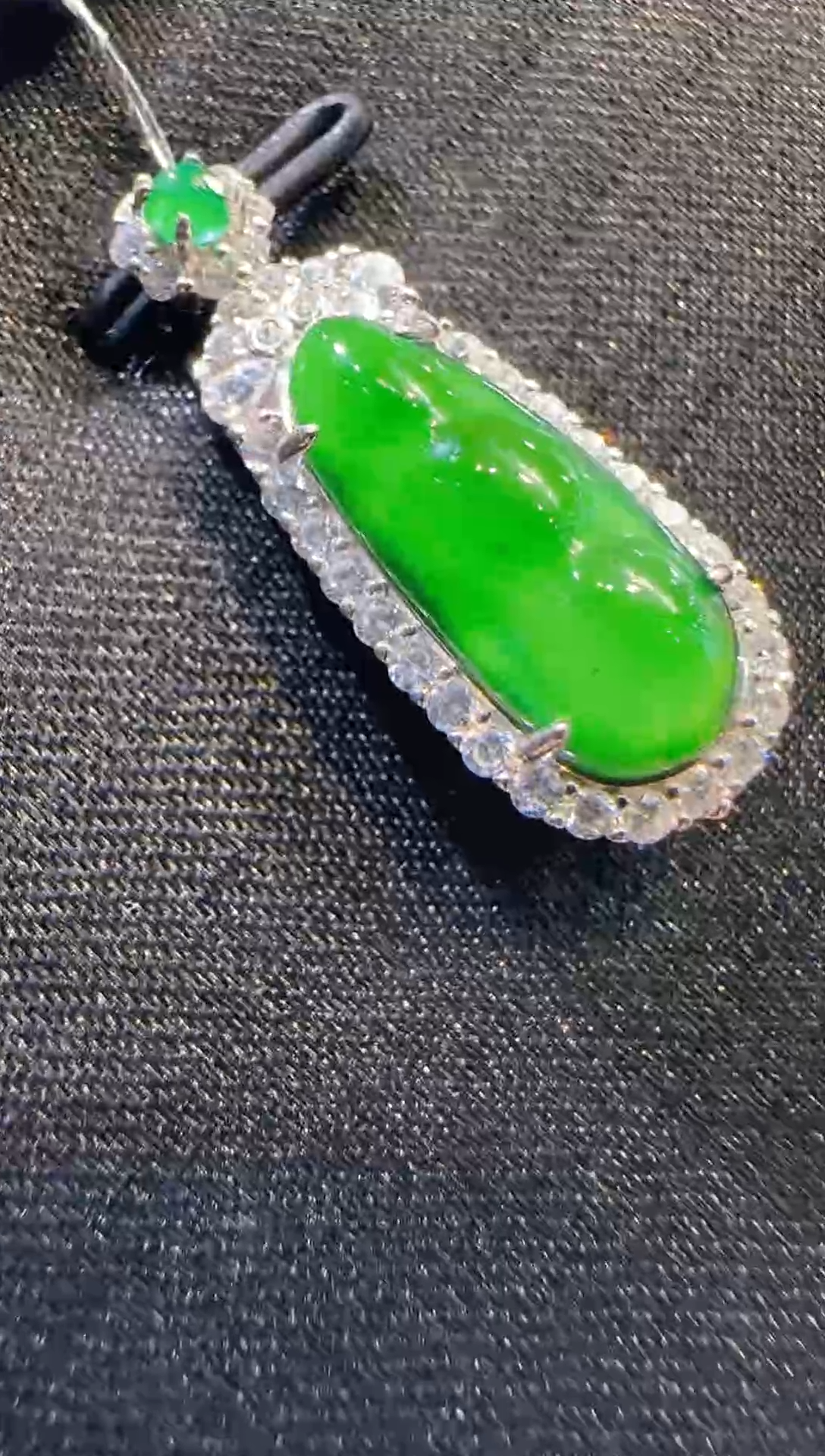 翡翠银S925镶嵌吊坠(不含链)