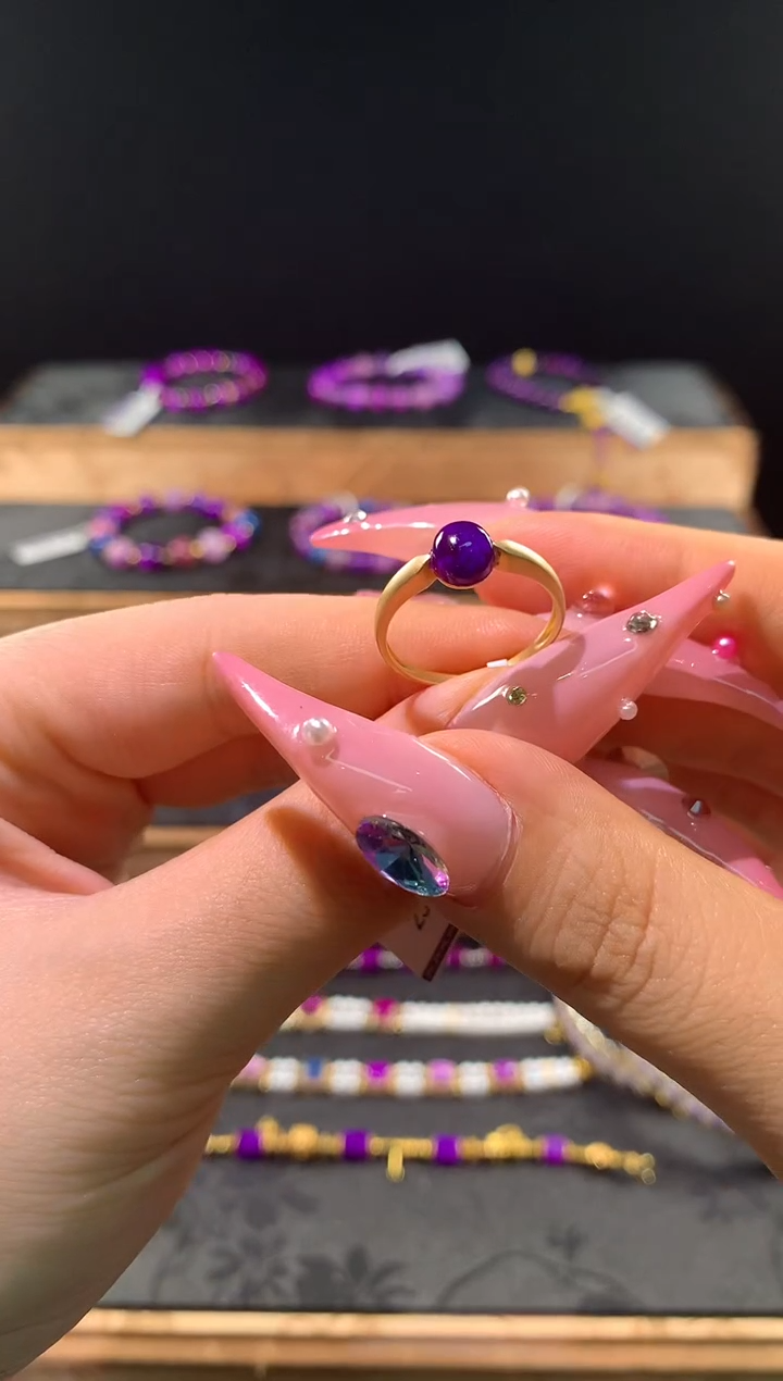 苏纪石（舒俱来）18K金镶嵌.吾**爱戒指