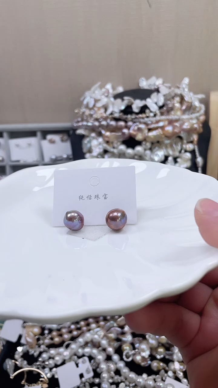 未镶嵌耳饰淡水珍珠【纯恬饰品】