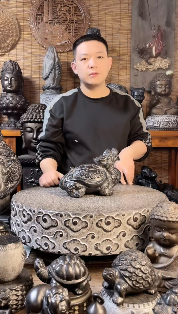 【闪购商品】25八卦龙龟天然青石雕刻