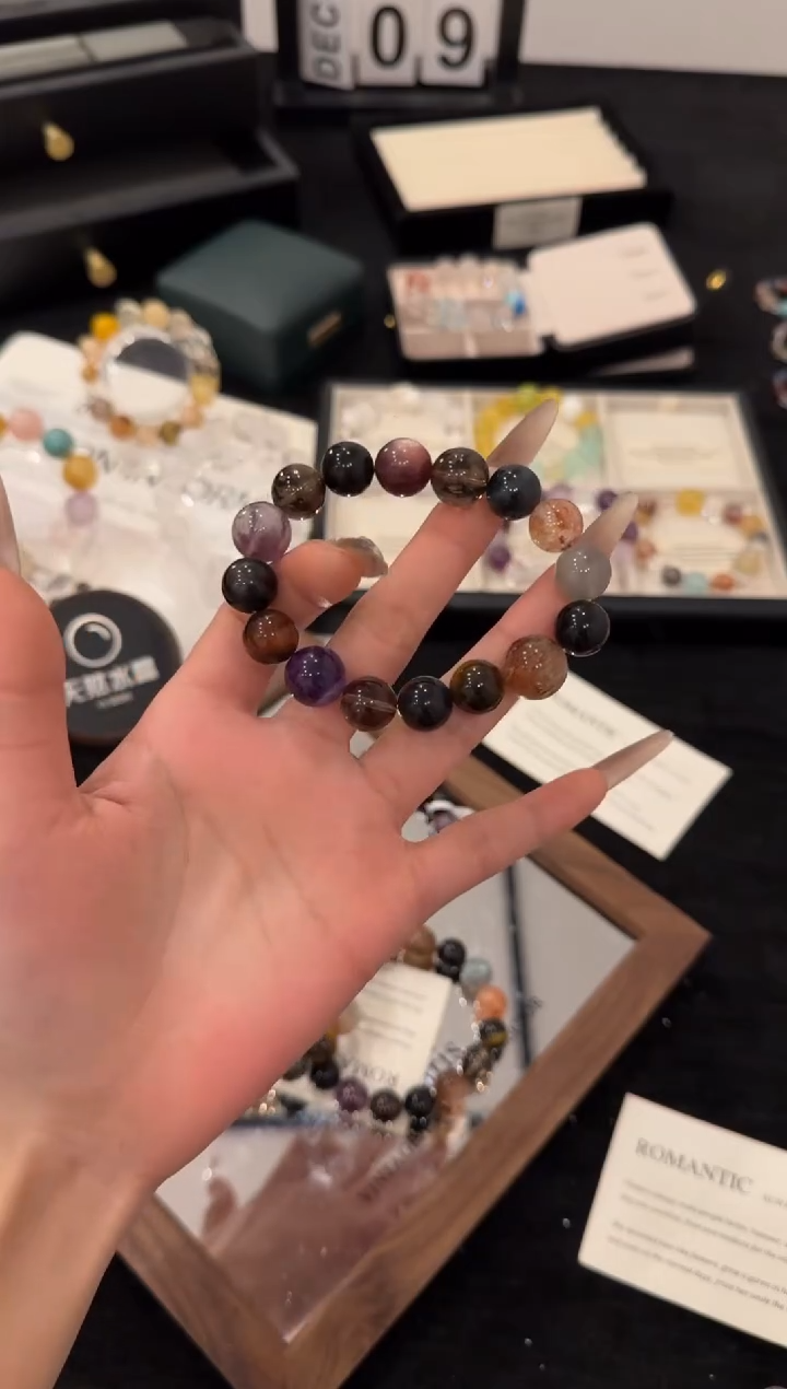 未镶嵌手链水晶敦煌色系多宝x2676