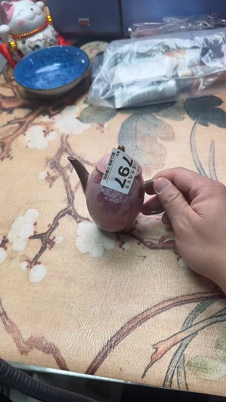 摆件初*^瓷器色釉上彩瓷器青花