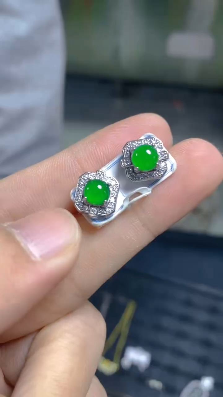 【闪购商品】翡翠耳饰未镶嵌0179074298/多样性发一