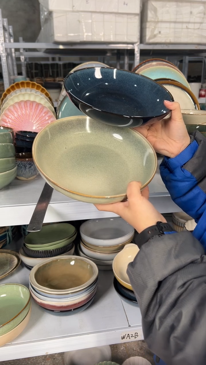 陶瓷外贸尾货瑕疵满20包邮X2 深盘组合