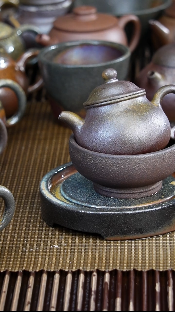 茶壶紫砂**柴烧 潘壶