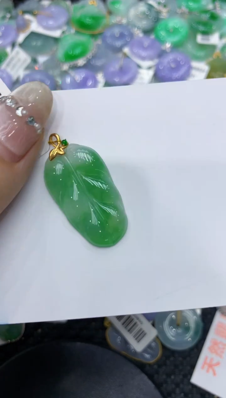【闪购商品】翡翠颈饰18K金镶嵌222222222