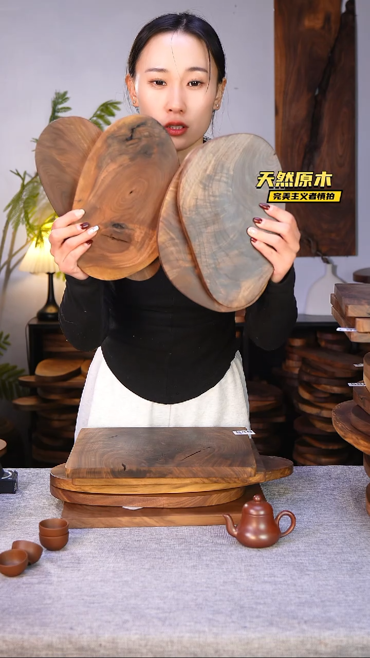 木北美黑胡桃原木.干裂疤结不属于商品质量问题完美主义者慎拍