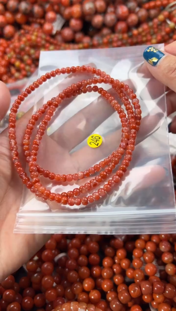 未镶嵌手串南红玛瑙4+