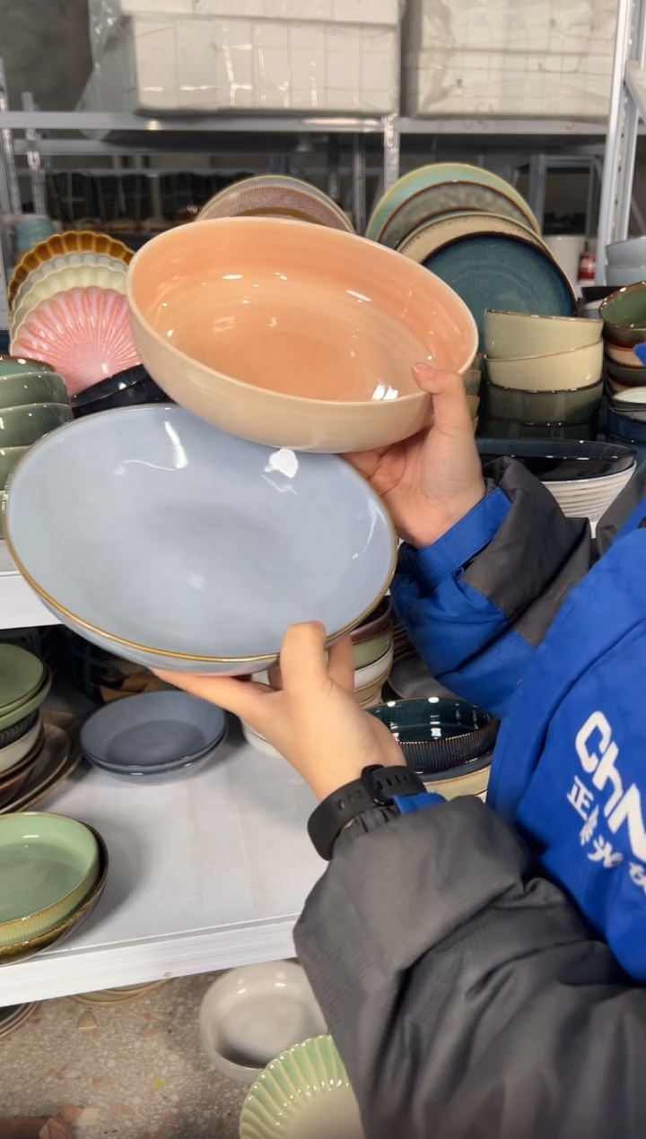 陶瓷外贸尾货瑕疵满20包邮X2 深盘组合