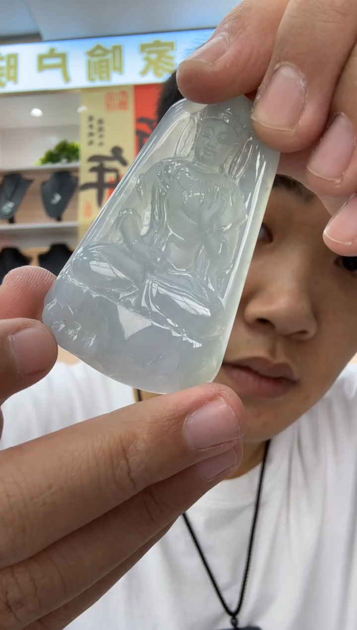 【闪购商品】翡翠颈饰未镶嵌天然翡翠A货孤品一件