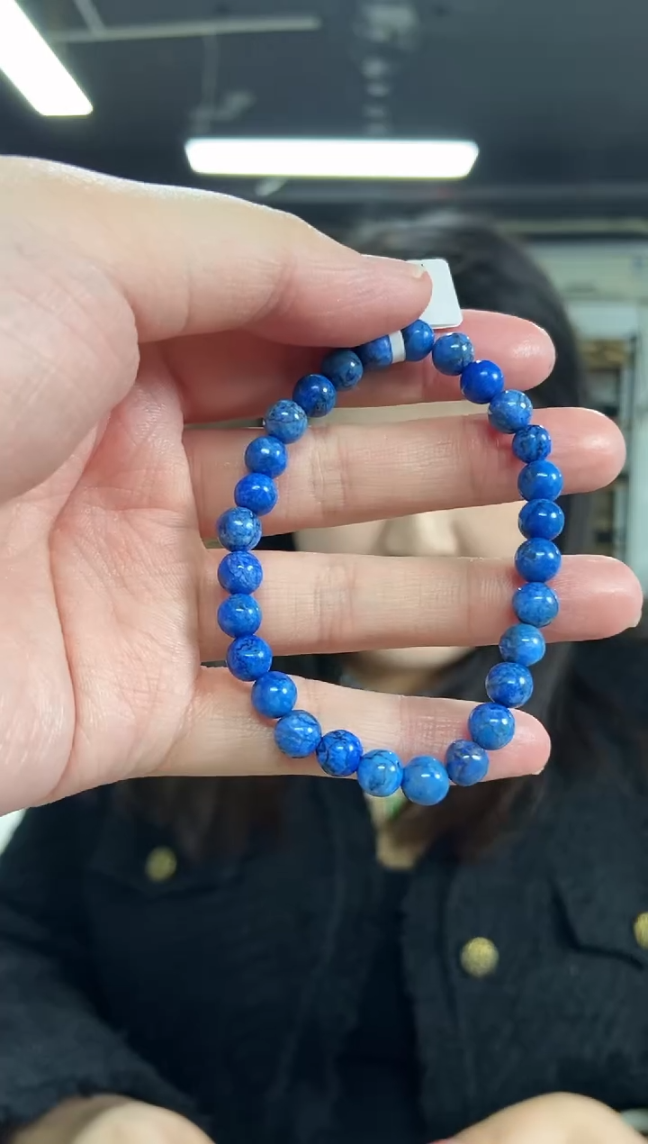 【闪购商品】青金石手串未镶嵌多样性发其一颜色微差