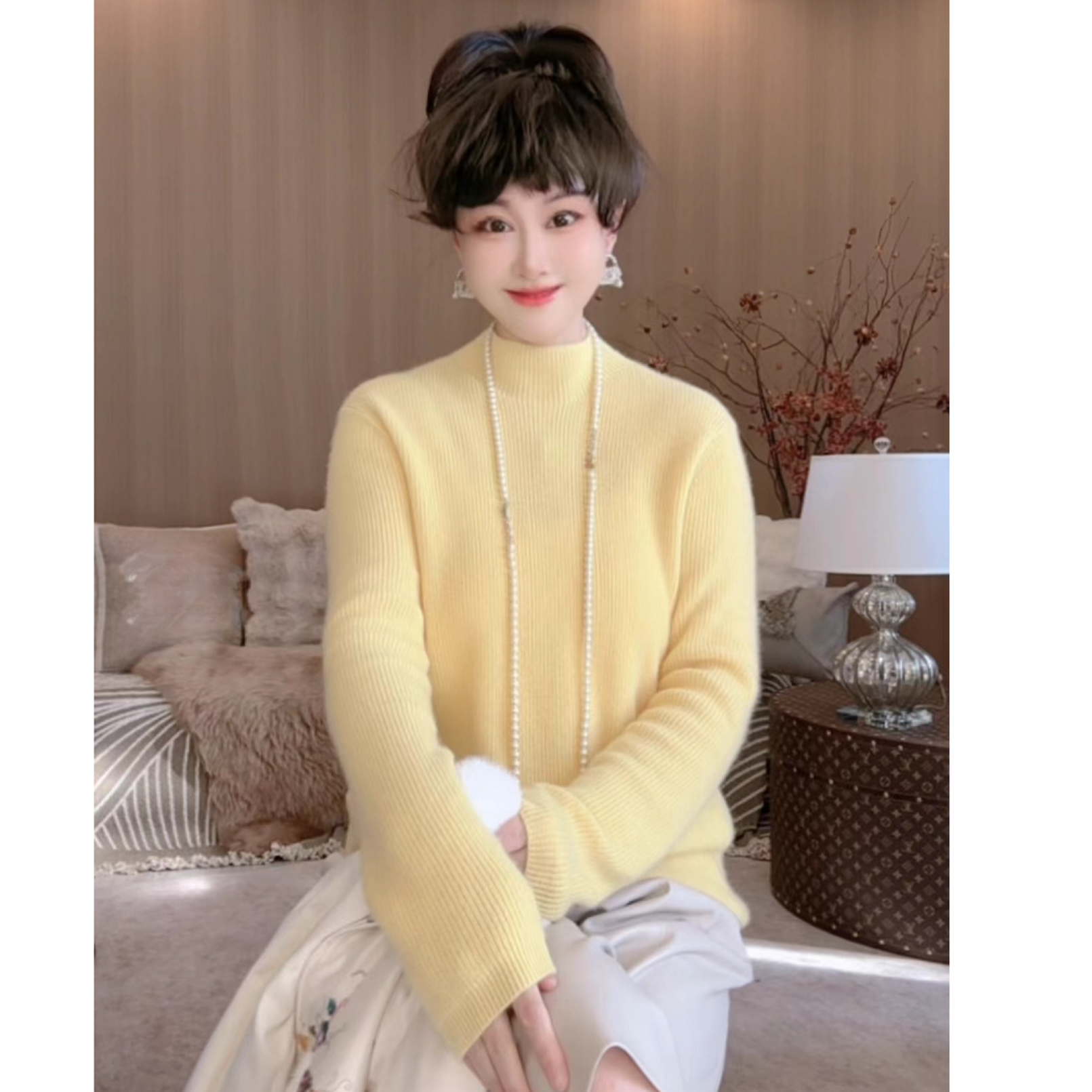  【GUCHAEL】苏美人羊绒针织衫90104-12