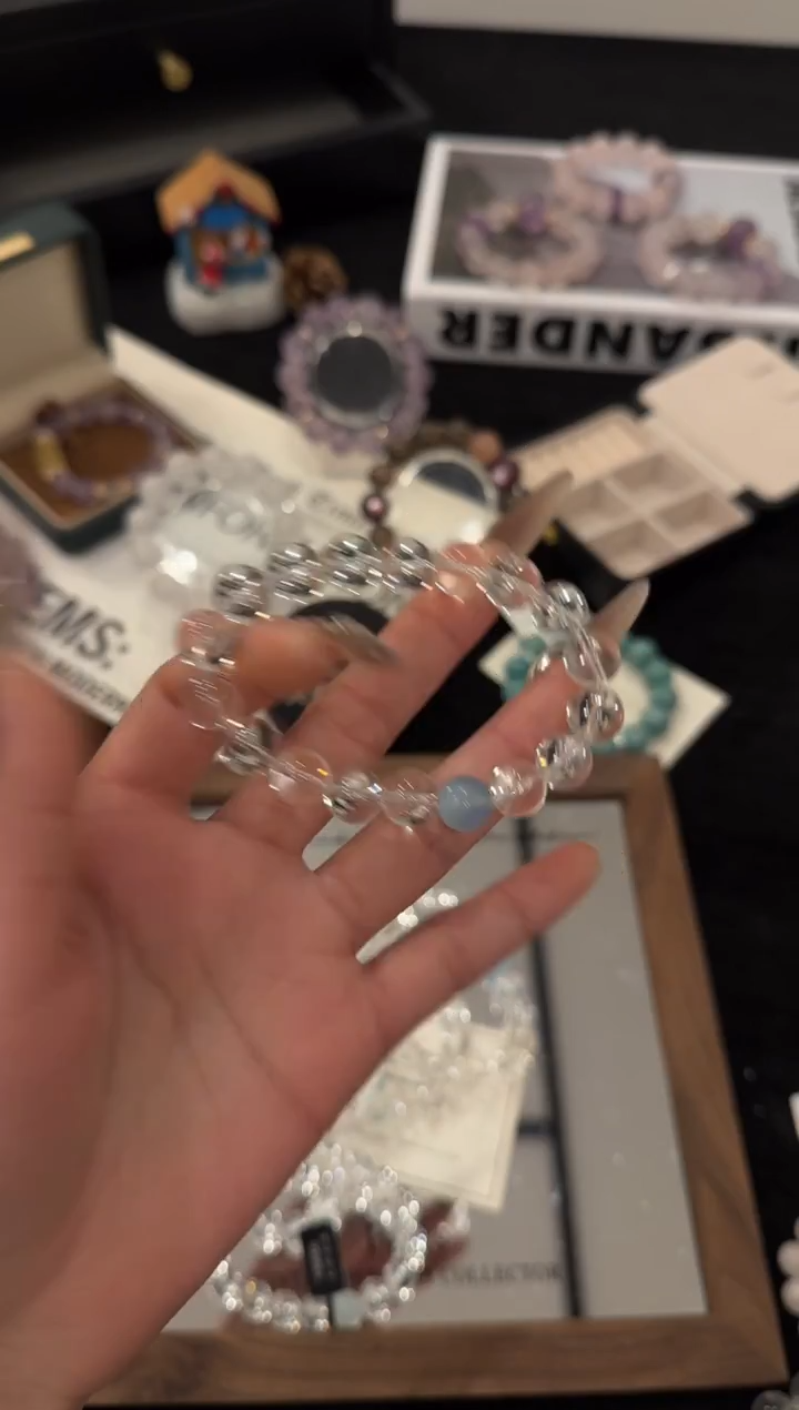 未镶嵌手链水晶白水晶x2979