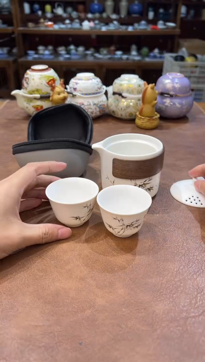 真的很便宜会开片的旅行茶具