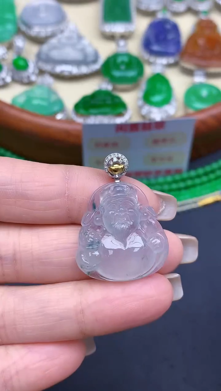 颈饰18K金镶嵌翡翠L****️450-中国好珍宝