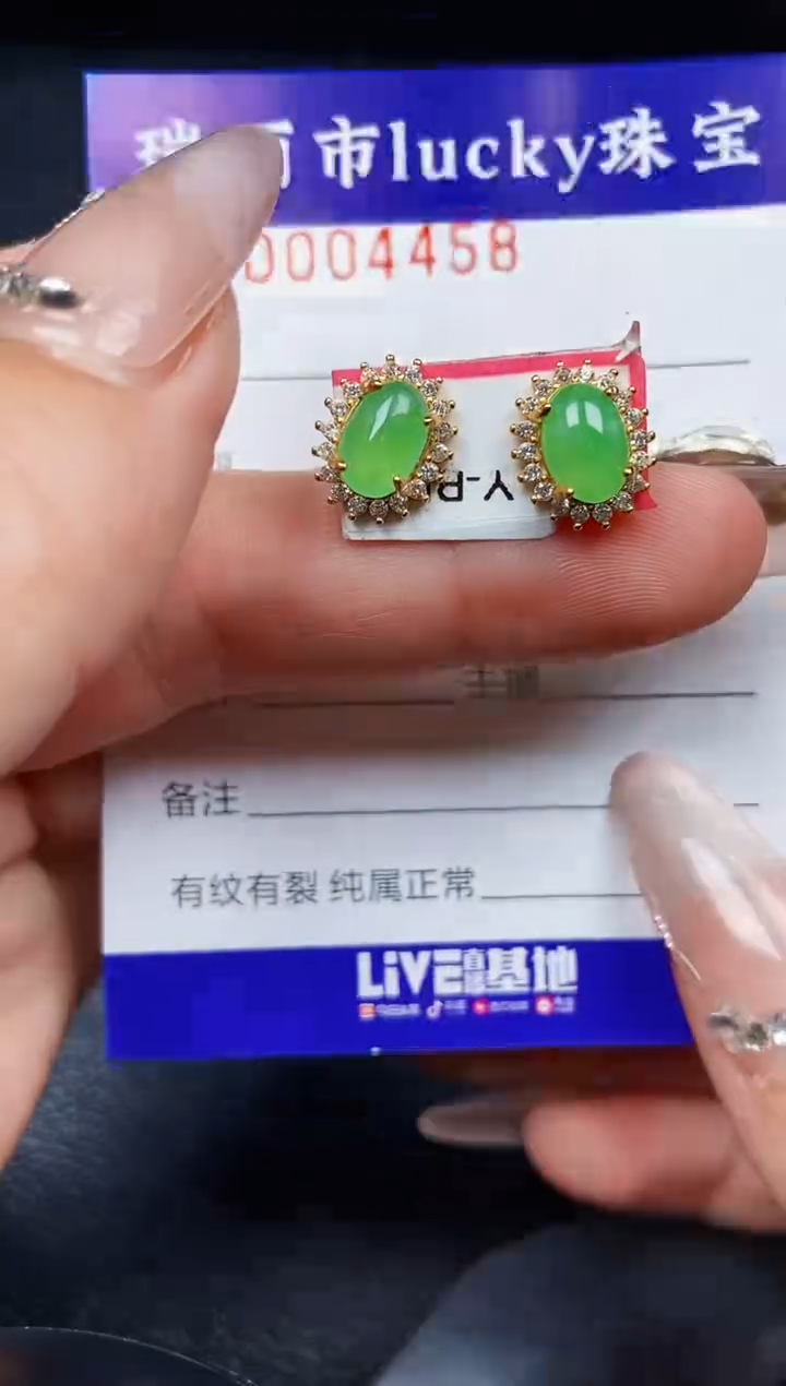 翡翠银S925镶嵌颈饰4458
