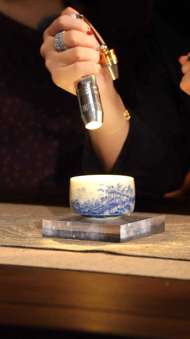 L元煦窑元煦窑青峰夕霞图罗汉杯