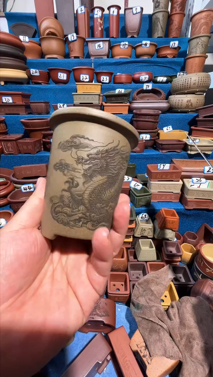 【闪购商品】紫砂紫砂花盆7*9.5