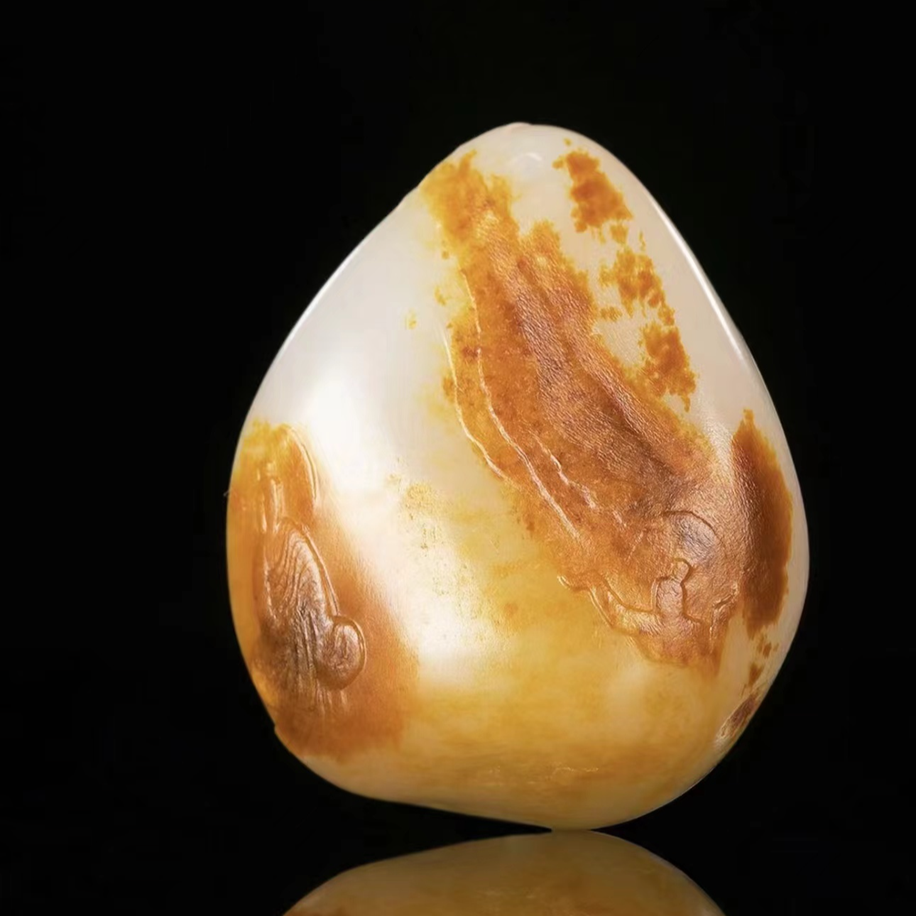 新疆和田酒金籽奇石摆件