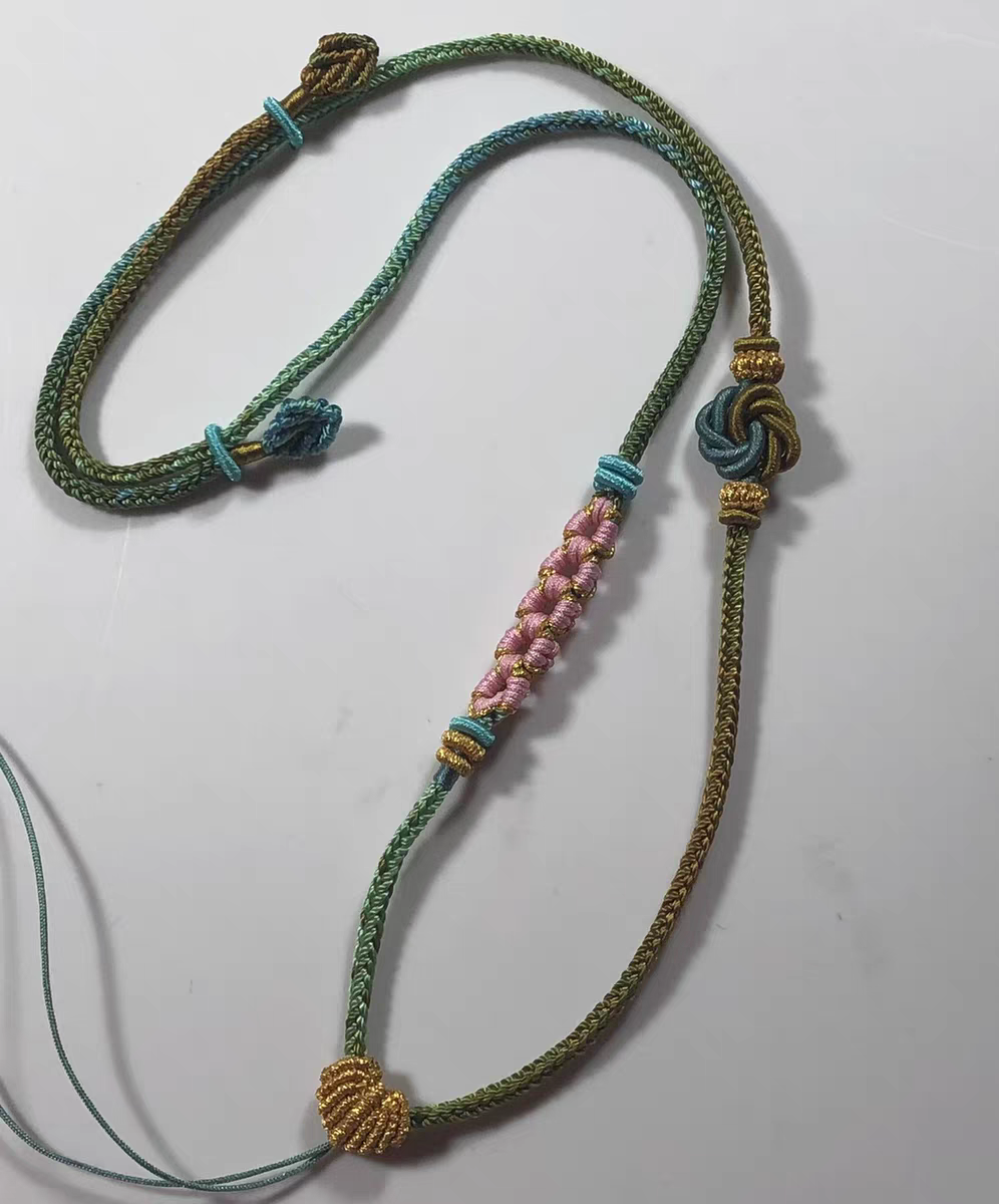 非金属布艺吊坠 纯手工编织链子时尚毛衣链民族风甜美吊坠毛衣链