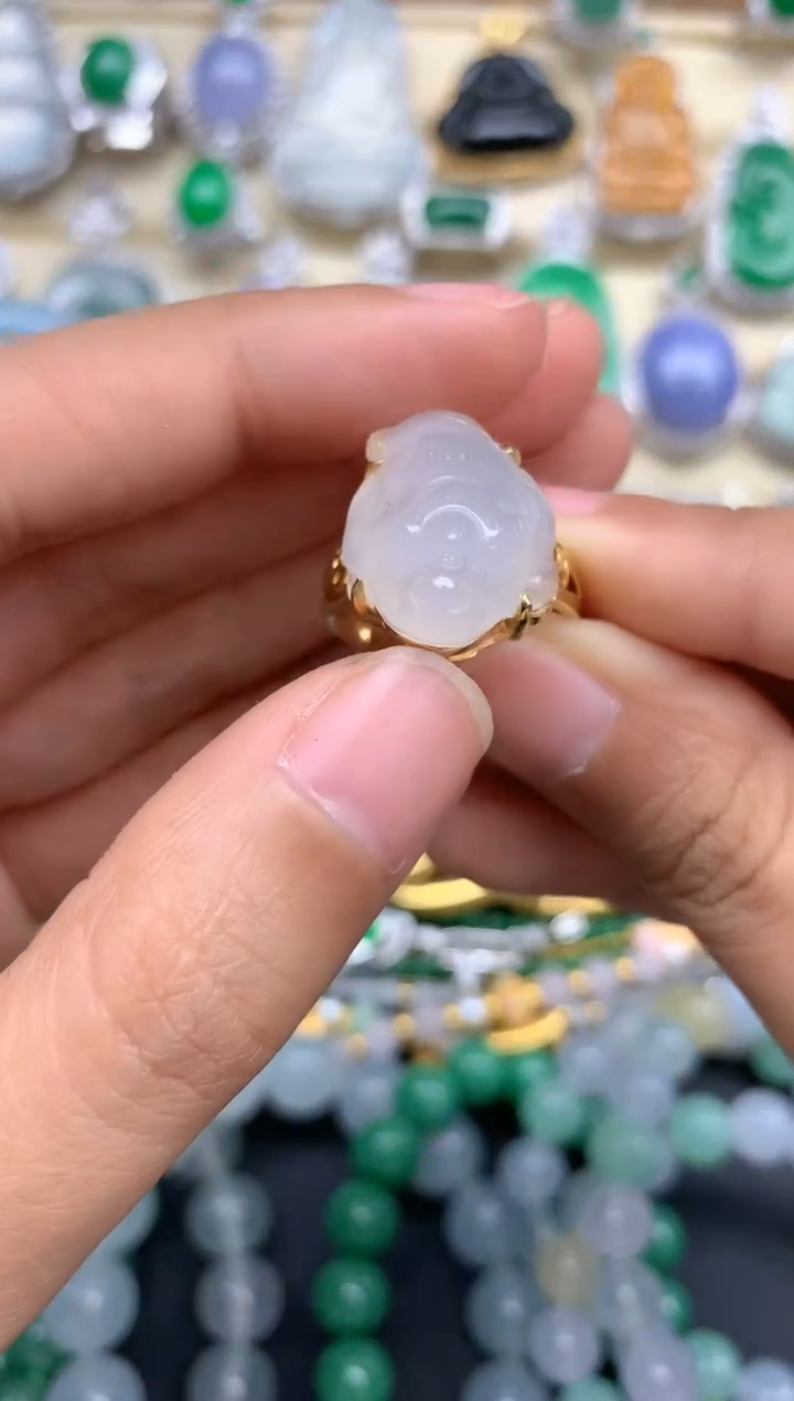 【闪购商品】翡翠戒指18K金镶嵌138-中国好珍宝