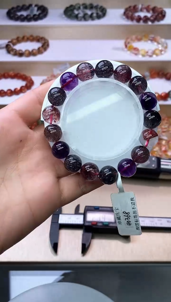 【闪购商品】水晶手链未镶嵌黑加仑超七单圈11m+