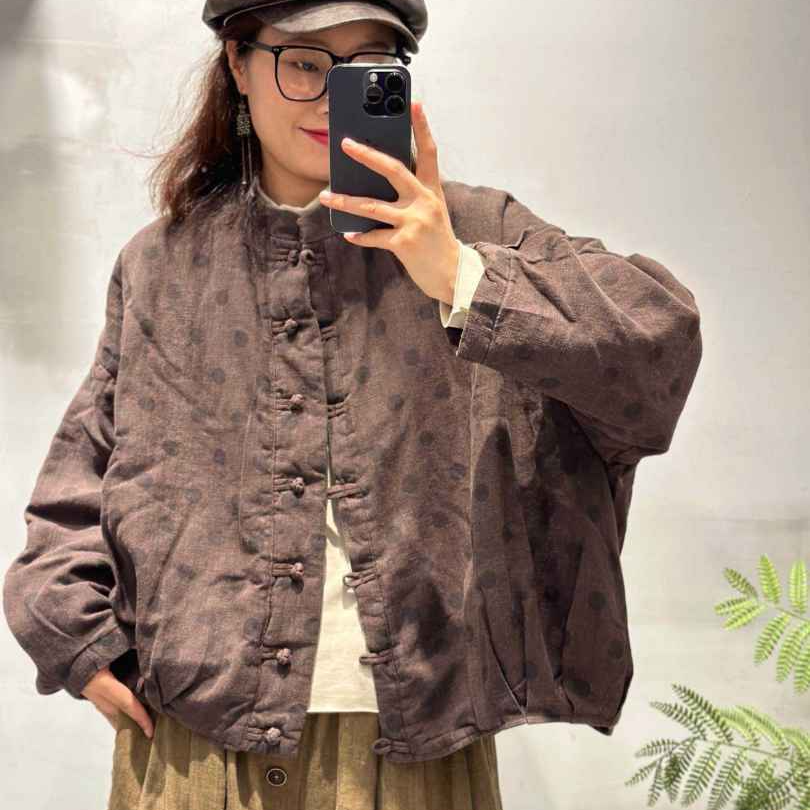 【大梅子推荐】设计款亚麻棉服YRYC5827