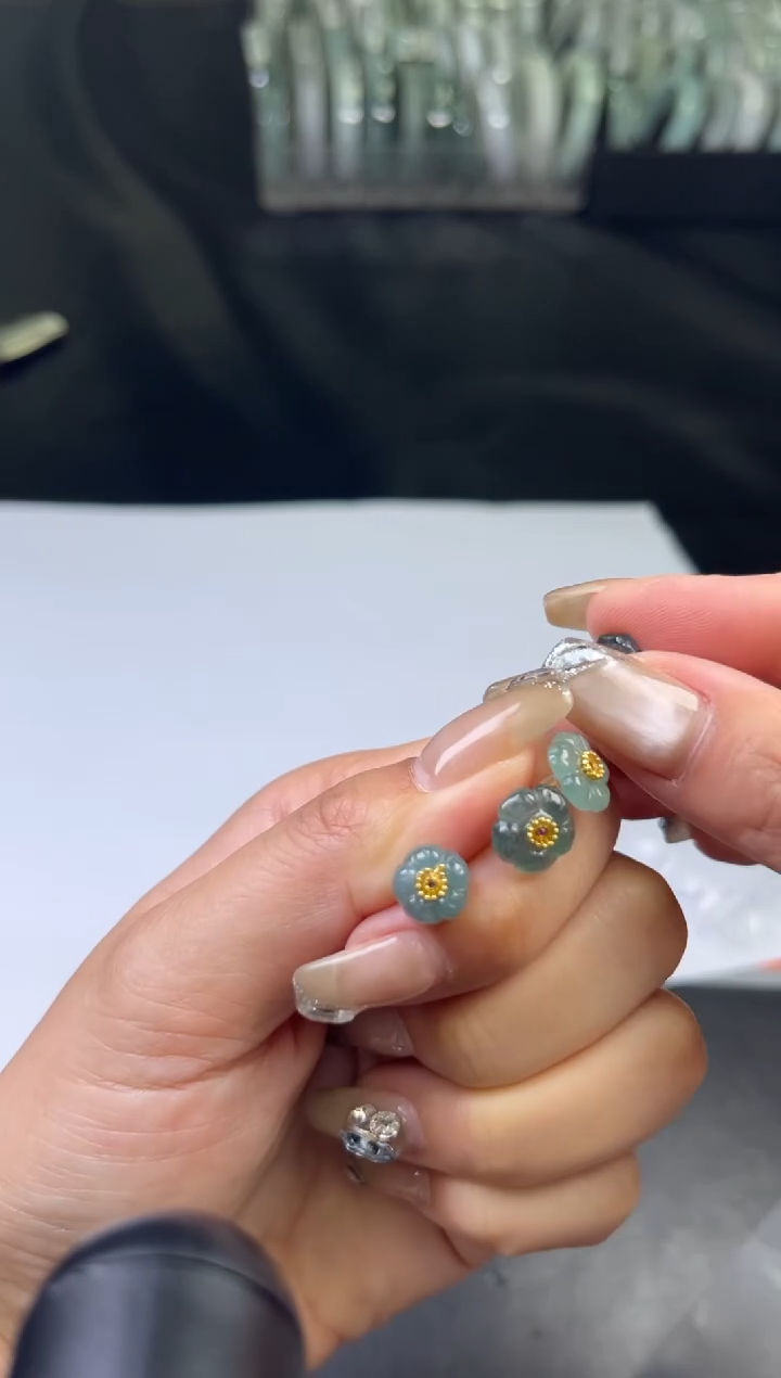 翡翠未镶嵌耳饰DY20250614077多样性发一件