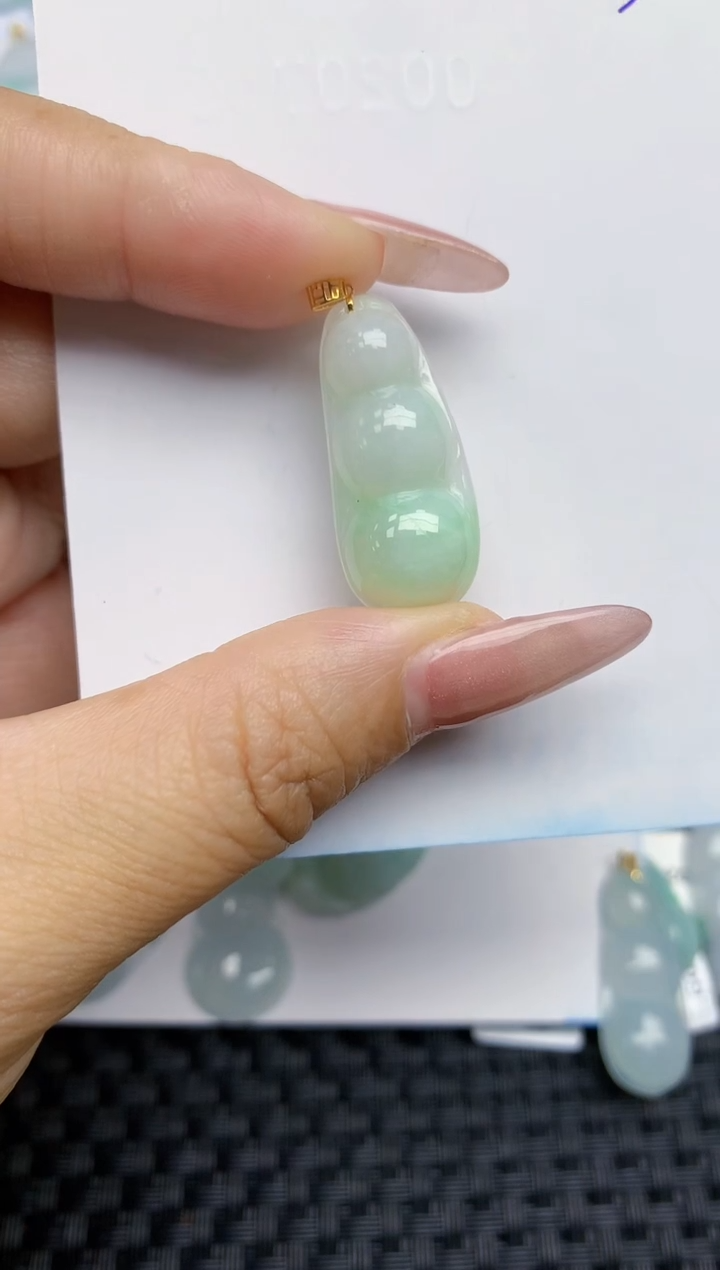 【闪购商品】翡翠颈饰18K金镶嵌天然A货翡翠 3