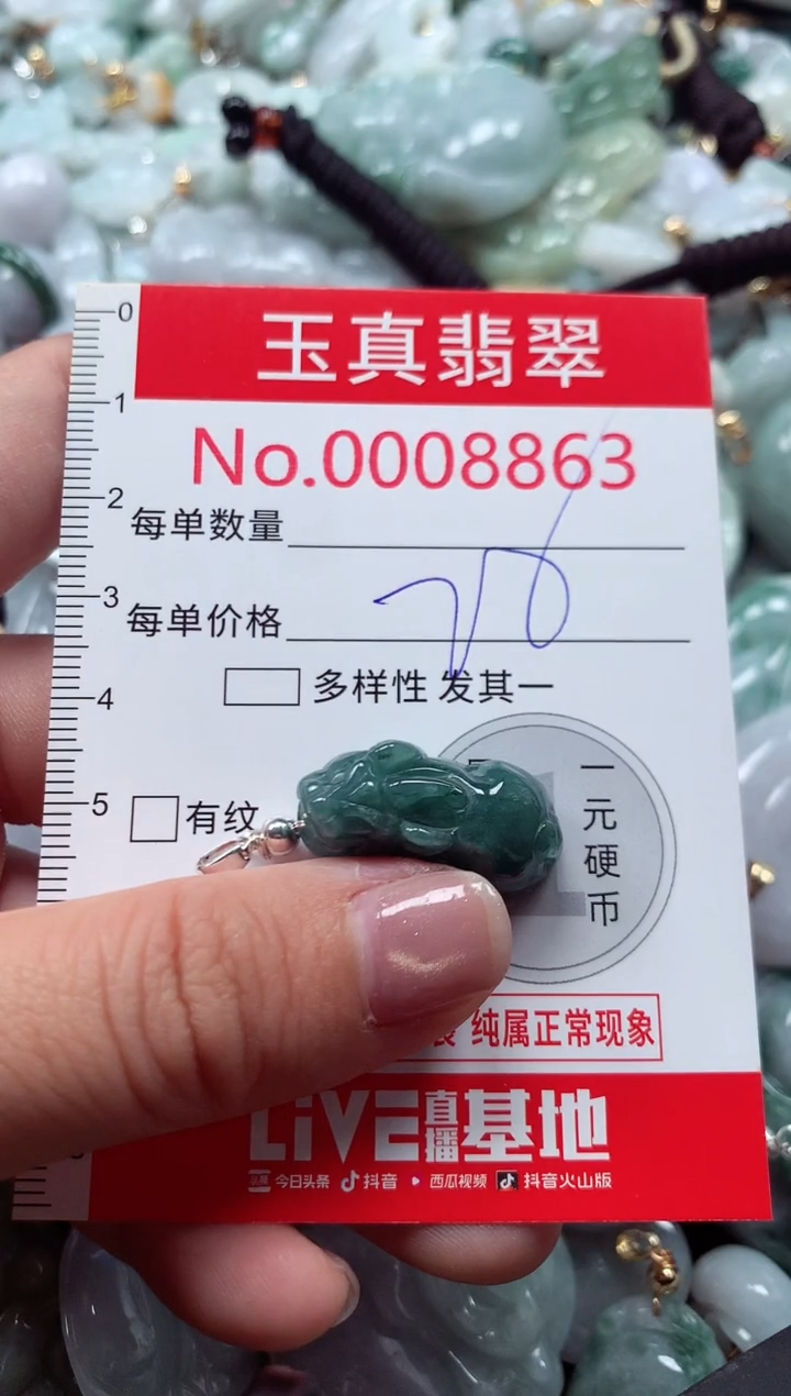 吊坠(不含链)未镶嵌翡翠8863