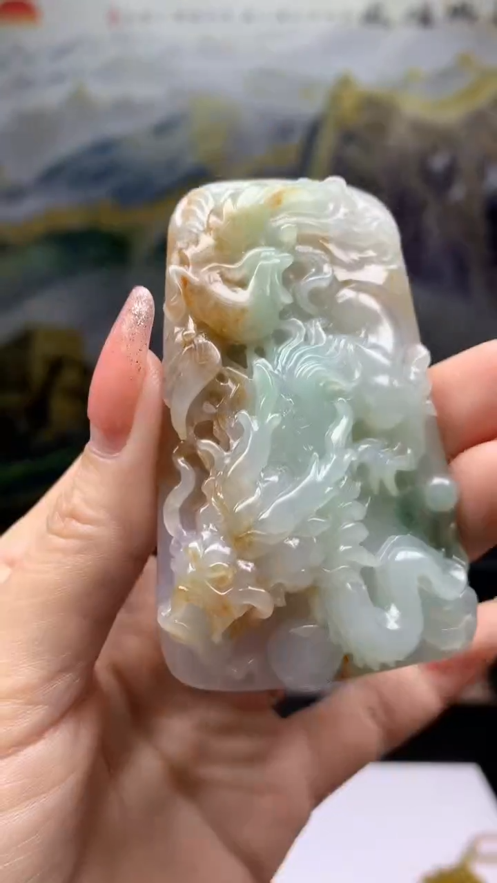 【闪购商品】定制翡翠未镶嵌1064ry-毛货挂件69