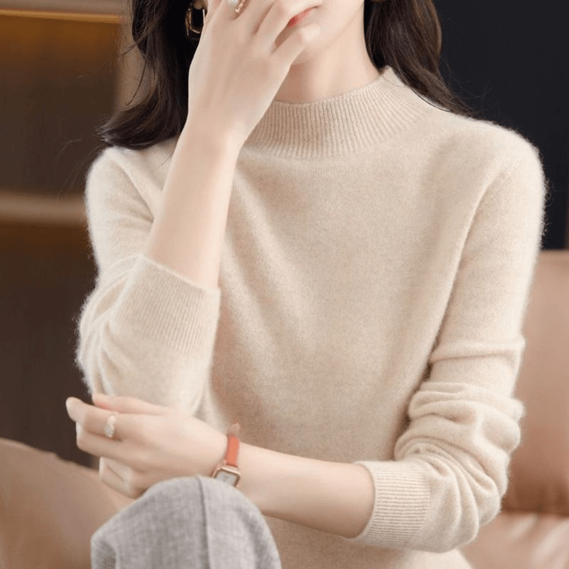 青青子吟~秋冬新款一线成衣半高领纯羊毛衫女打底外传百搭显气质