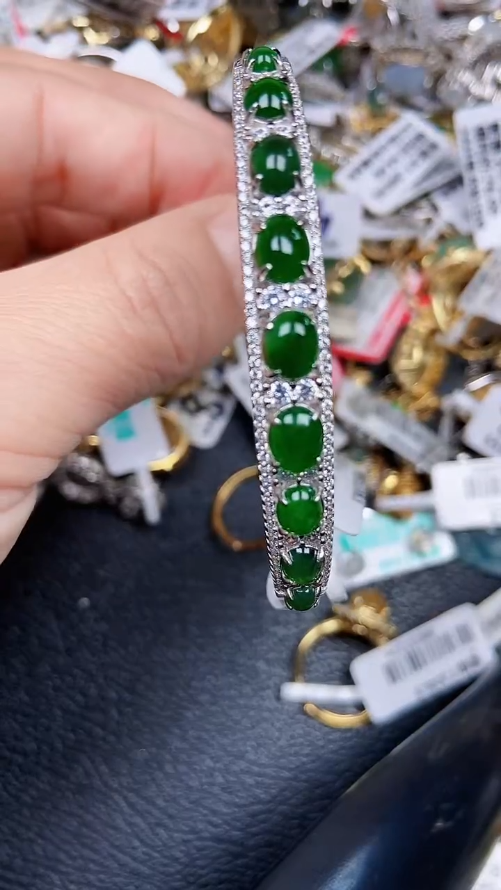 颈饰银S925镶嵌翡翠1765