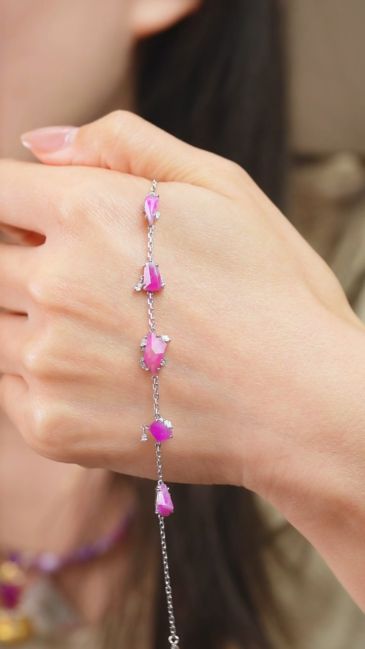 苏纪石（舒俱来）18K金镶嵌手链42