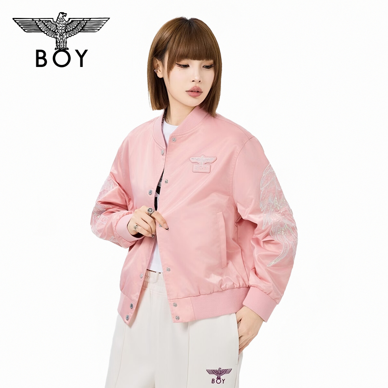 【羽翼流光】BOY LONDON女潮牌秋季飞行员夹克开衫立领外套W23903