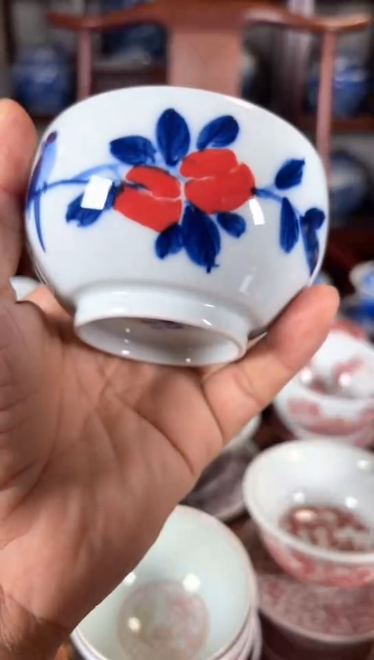 柴窑柿柿如意罗汉杯杯